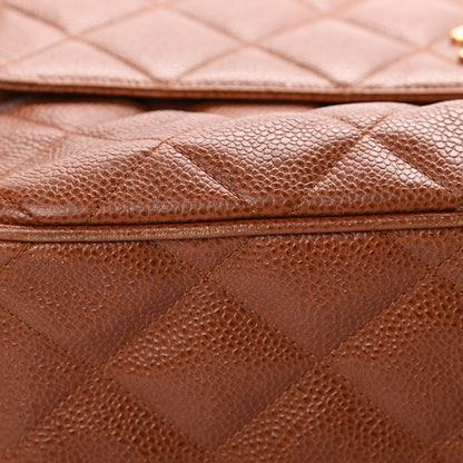 Chanel Caviar Quilted Flap Camera Case Brown 15 of 16