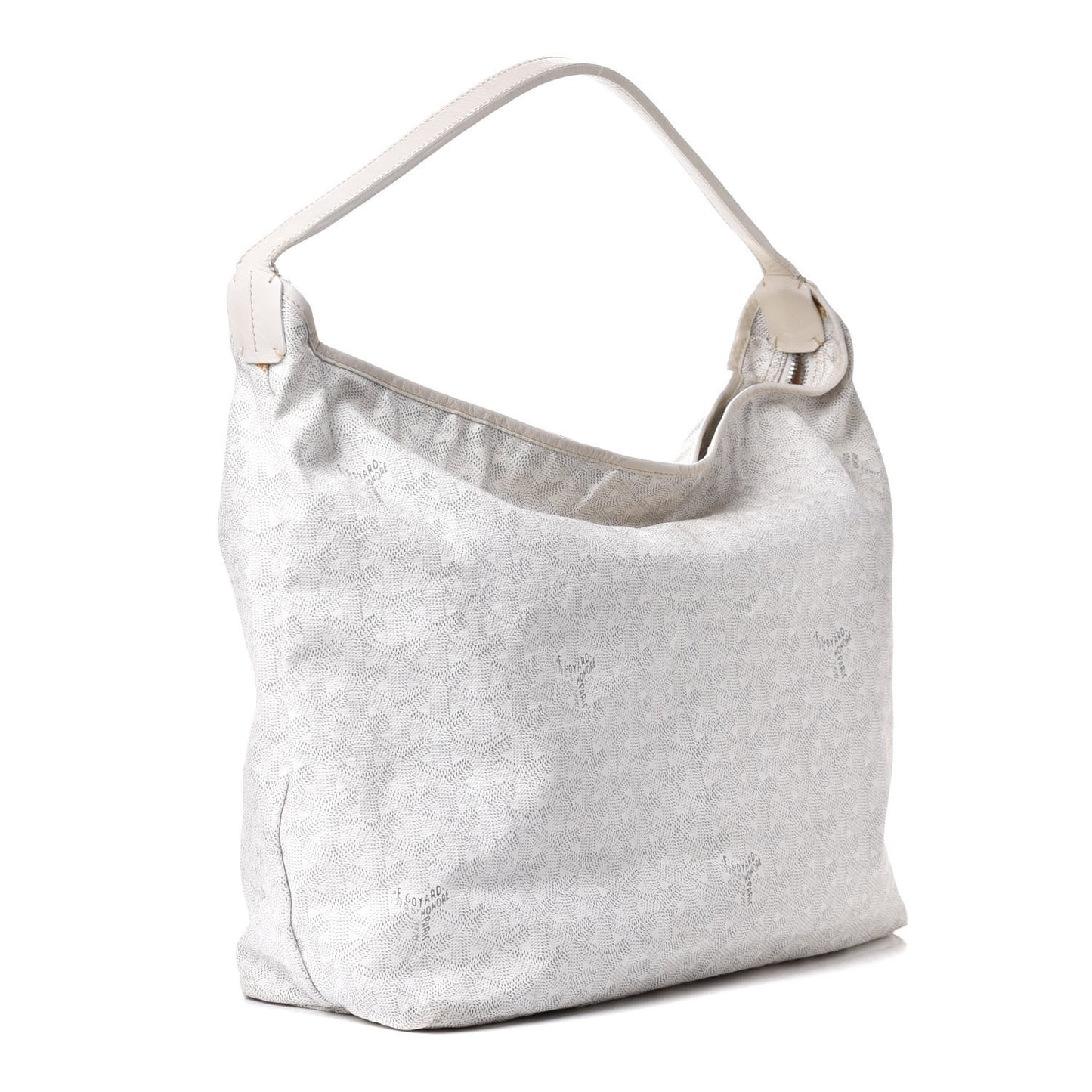 Goyardine Fidji Zip Hobo White