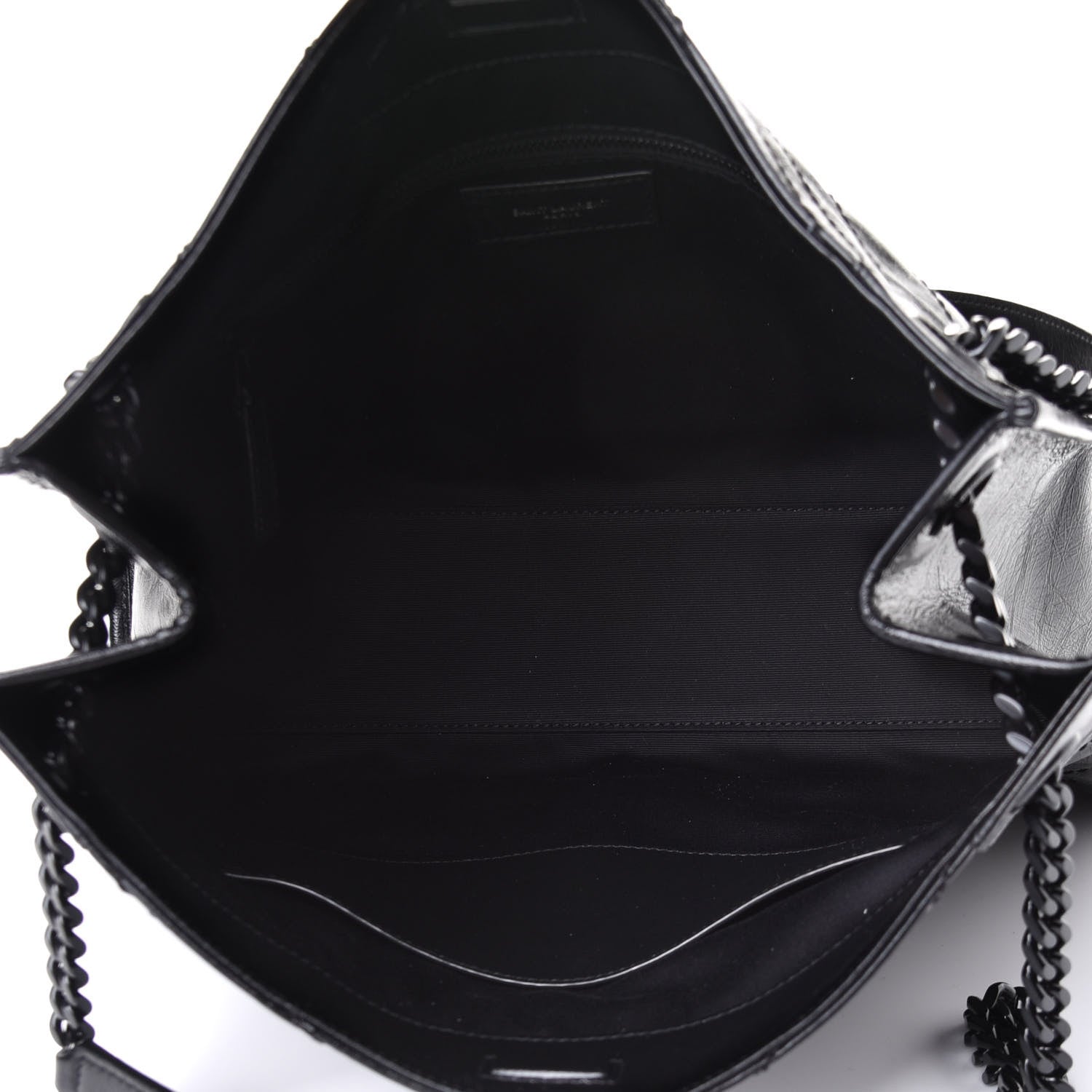 Saint Laurent Crinkled Calfskin Matelasse Monogram Large Niki Shopper Tote Black 4 of 4