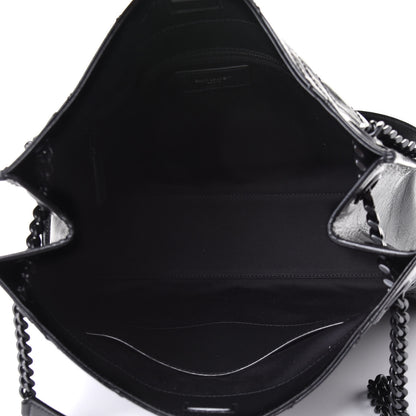 Saint Laurent Crinkled Calfskin Matelasse Monogram Large Niki Shopper Tote Black 4 of 4