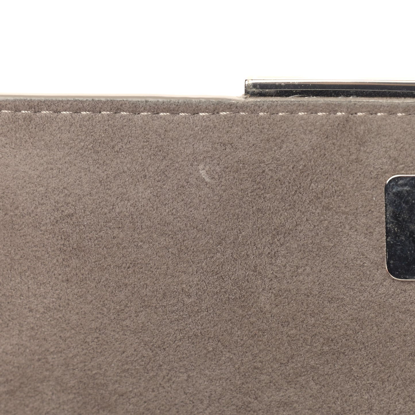 Vitello Elite Crystal Eye Monster Tube Wallet on Chain Grigio Polvere Ribes Multicolor