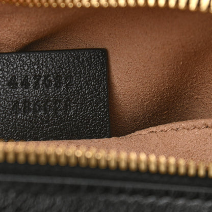 Gucci Monogram Matelasse Diagonal Small GG Marmont Chain Shoulder Bag Beige Black 7 of 10
