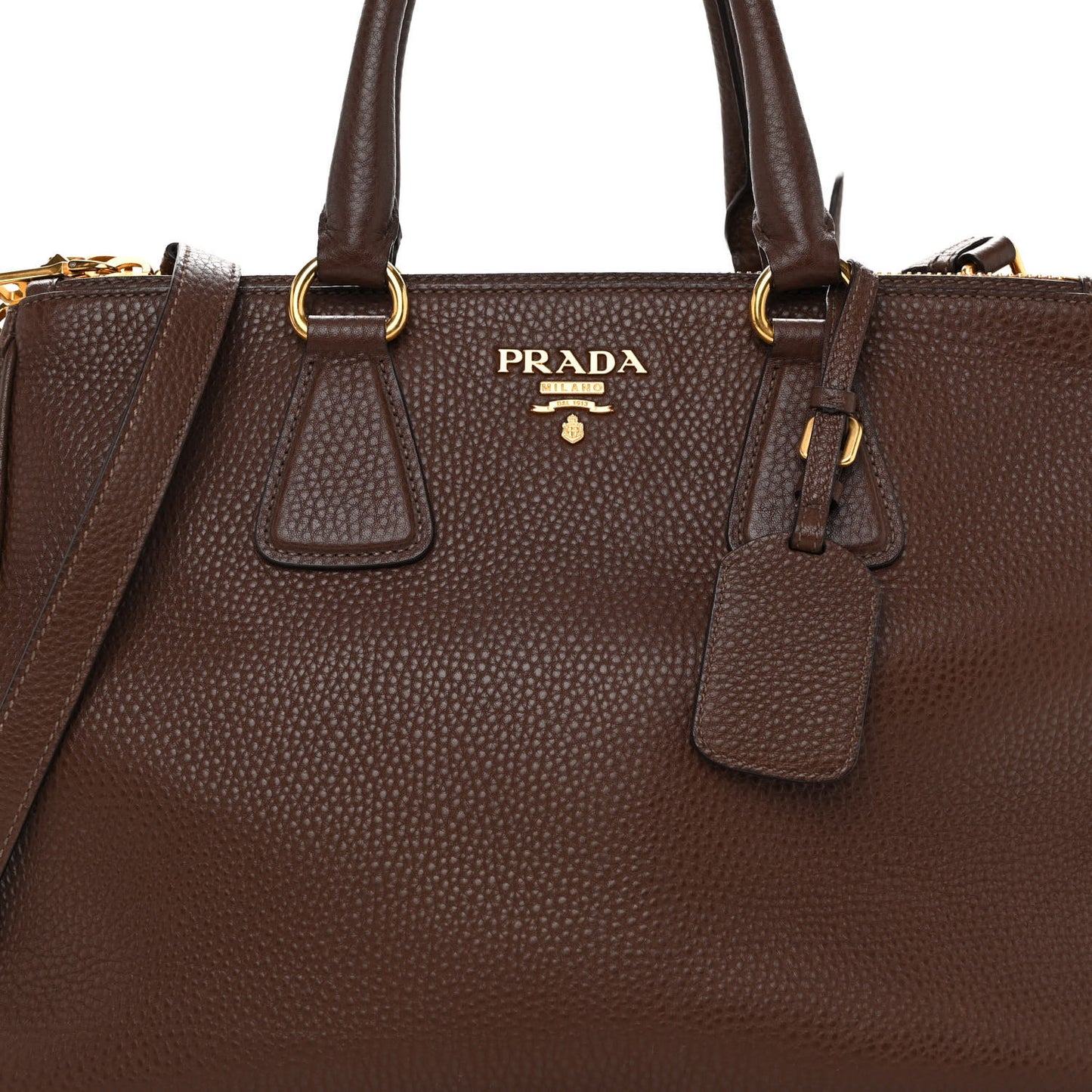 Vitello Daino Large Double Zip Tote Bruciato