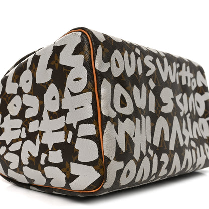 Louis Vuitton Monogram Graffiti Speedy 30 Silver 8 of 9