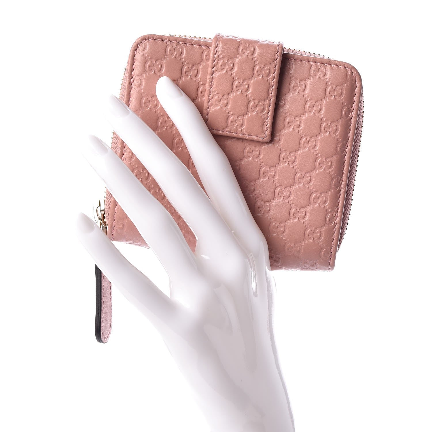 Gucci Microguccissima Compact Wallet Soft Pink 2 of 10