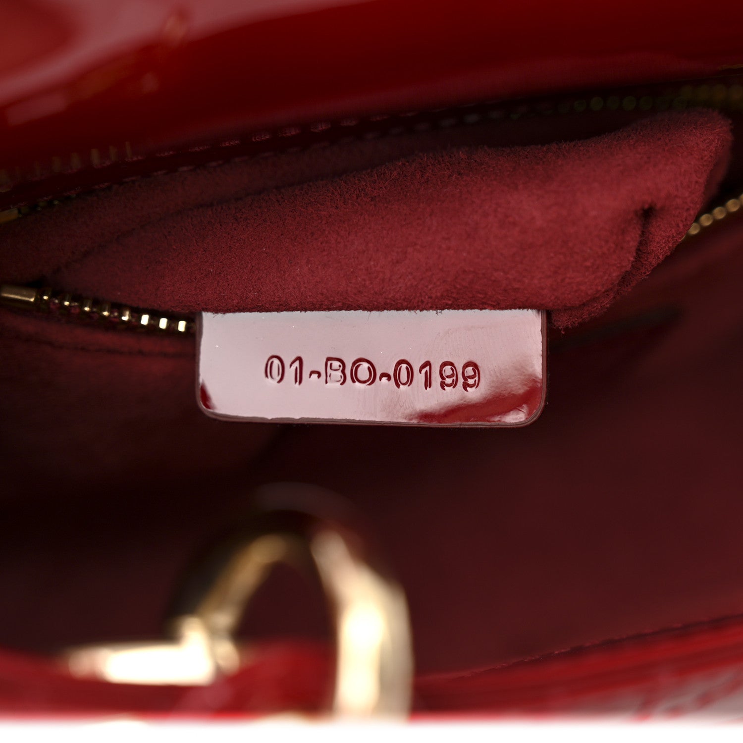 Christian Dior Patent Cannage Mini Lady Dior Red 7 of 11