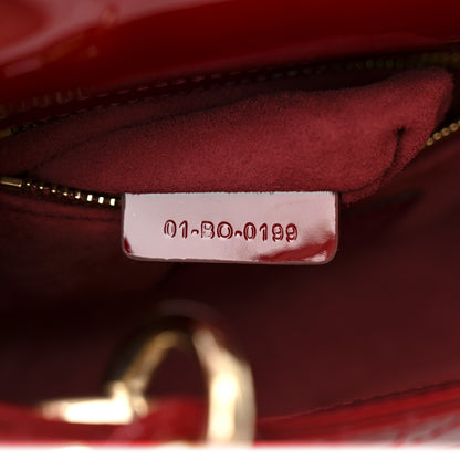 Christian Dior Patent Cannage Mini Lady Dior Red 7 of 11