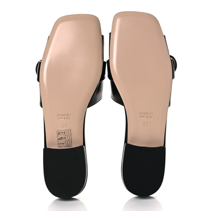 Gucci Malaga Kid GG Marmont Flat Slide Sandals 36 Black 13 of 36