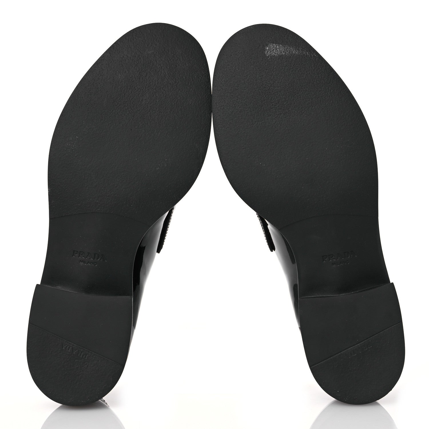 Prada Vernice Triangle 50mm Loafers 41 Black 7 of 11