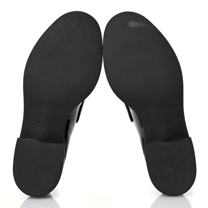 Prada Vernice Triangle 50mm Loafers 41 Black 7 of 11