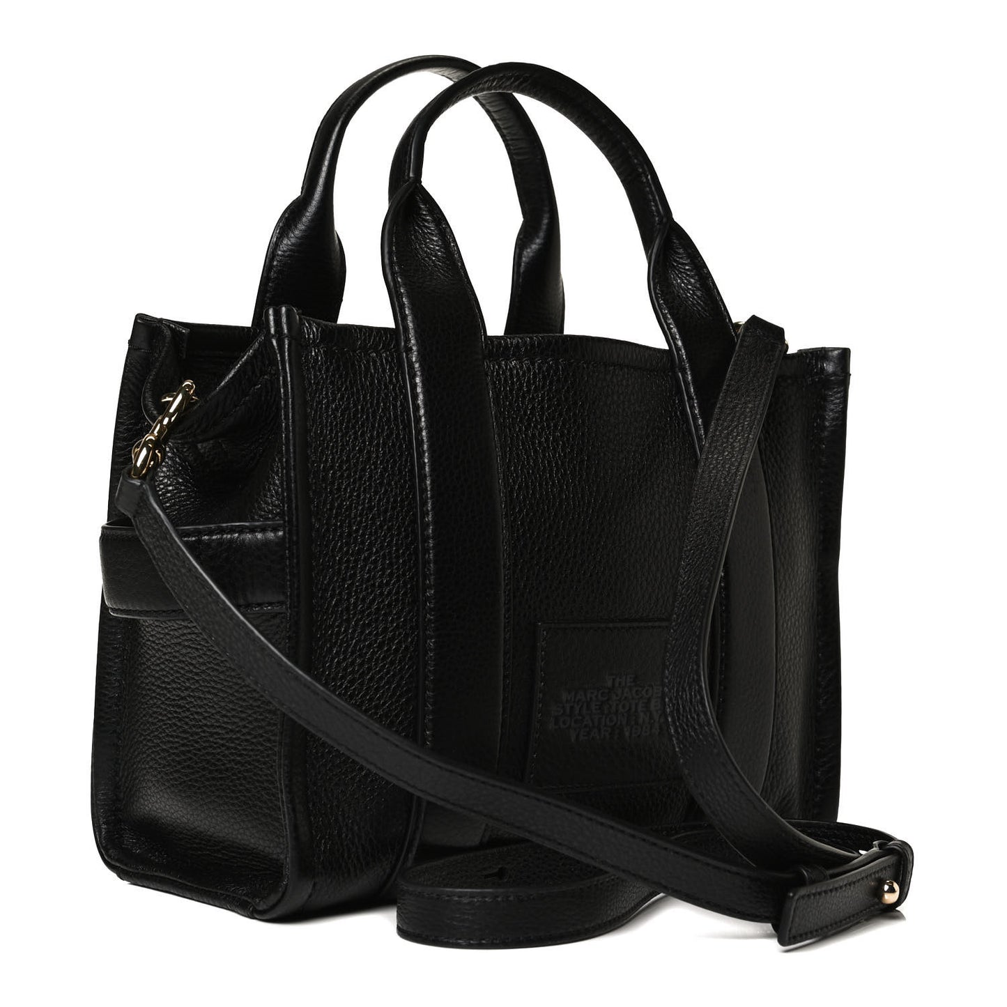 Grained Calfskin Small The Tote Bag Black