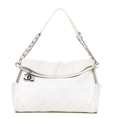 Chanel Lambskin Stitched Medium Ultimate Soft Tote White 1 of 11