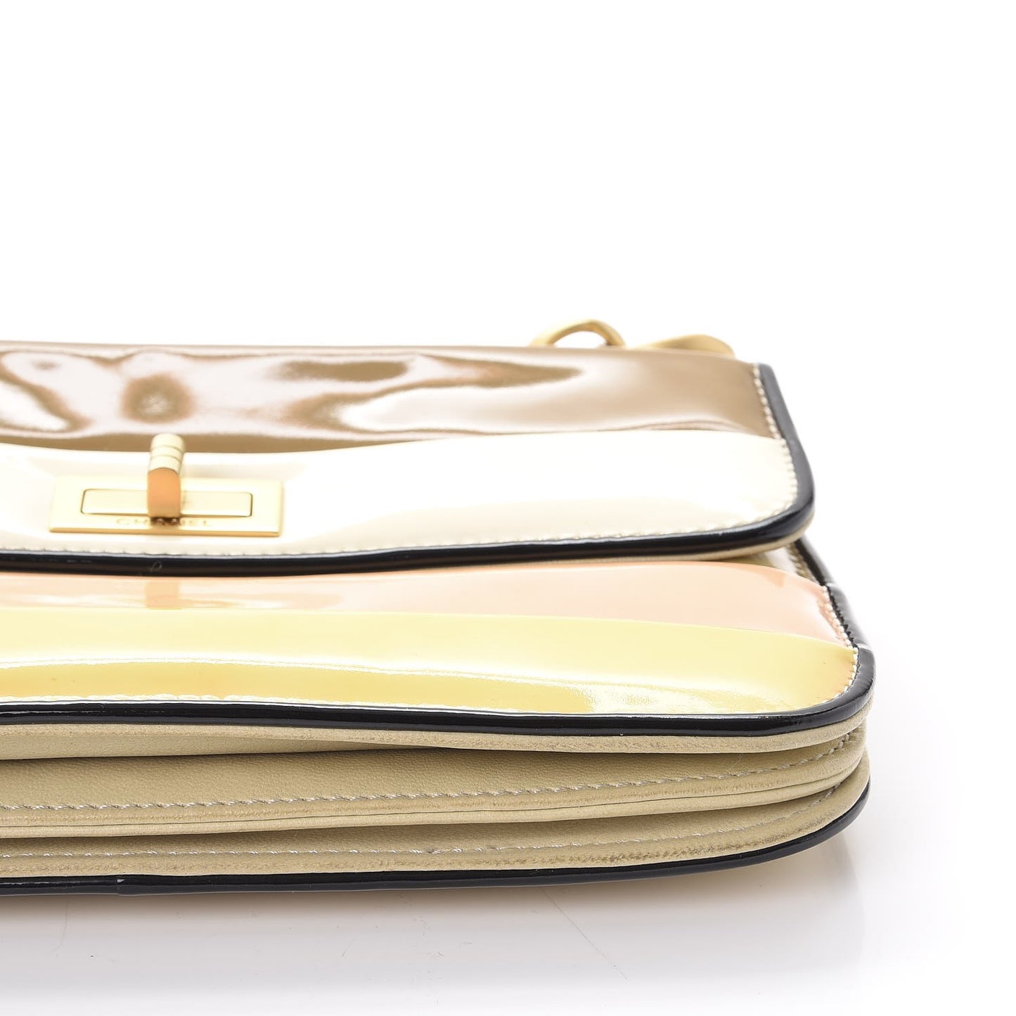 Patent Striped Mademoiselle Flap Multicolor