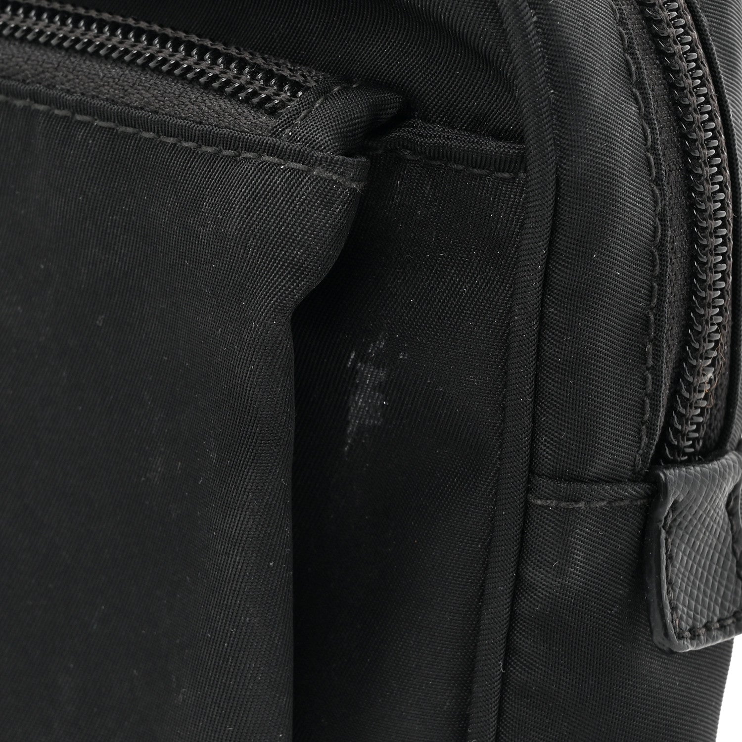 Prada Tessuto Nylon Saffiano Belt Bag Black 10 of 12
