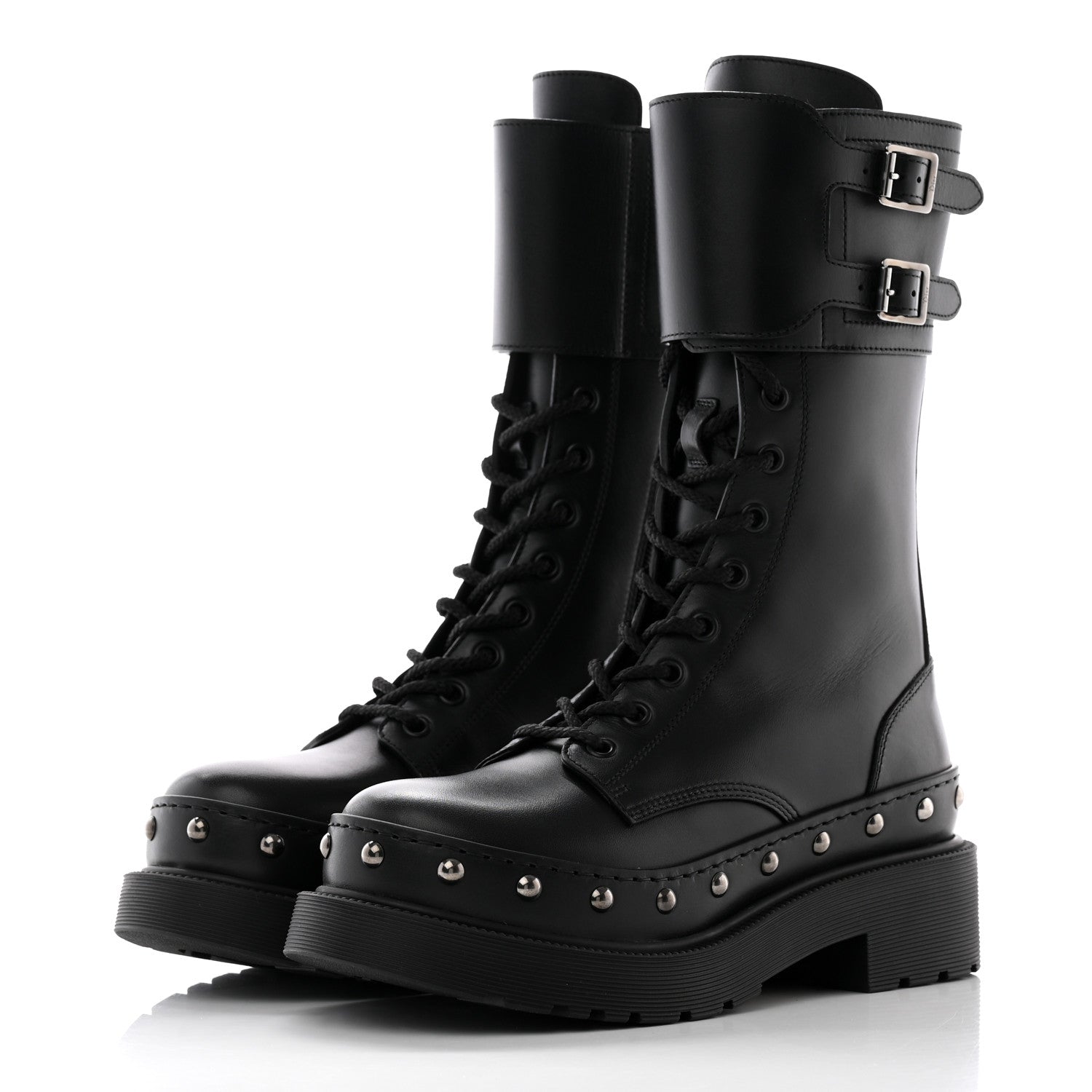 Christian Dior Calfskin Diorquake 25mm Combat Boots 36 Black 3 of 15