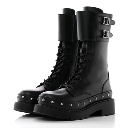 Christian Dior Calfskin Diorquake 25mm Combat Boots 36 Black 3 of 15