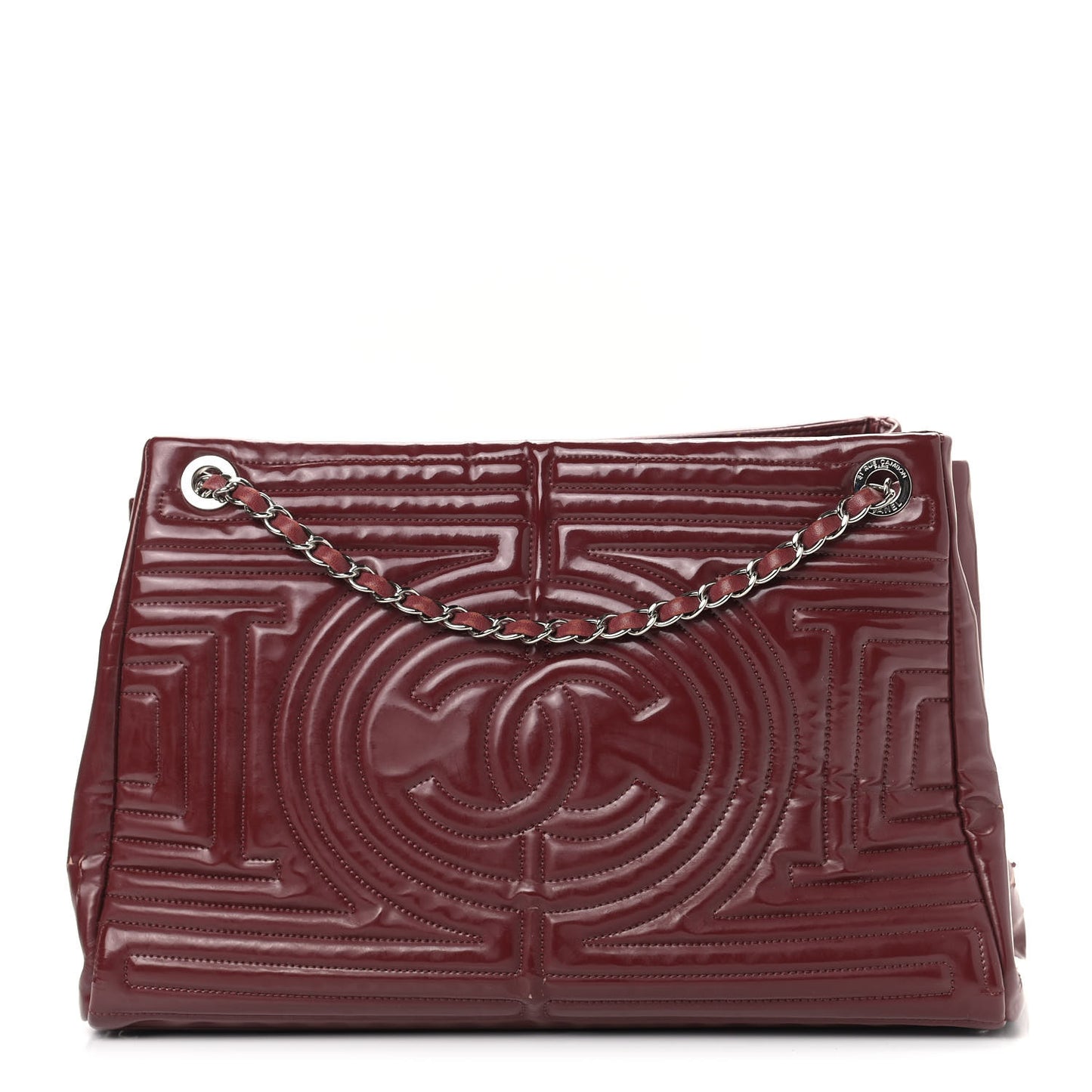 Vinyl Coco Ming Tote Dark Red