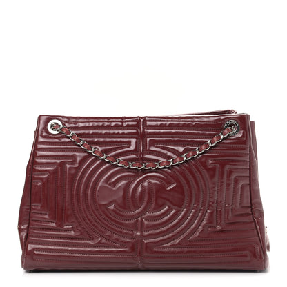 Chanel Vinyl Coco Ming Tote Dark Red 1 of 19