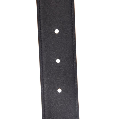 Hermes Swift Epsom 32mm Au Carre H Belt 95 Black Gold 6 of 8