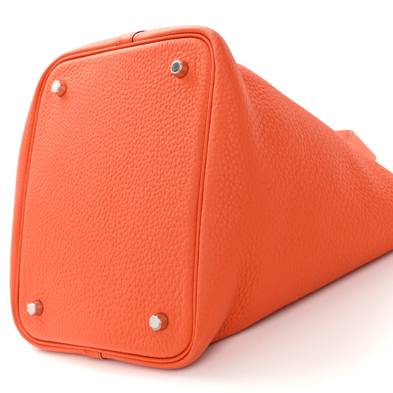 Hermes Taurillon Clemence Picotin Lock 22 MM Orange 10 of 10