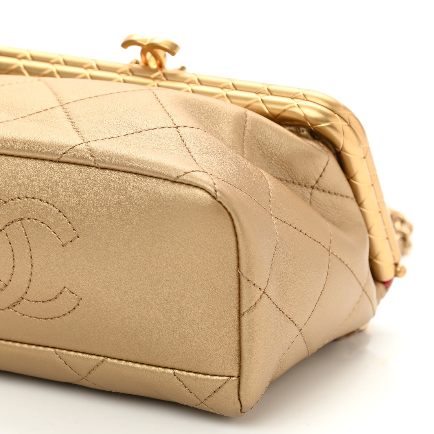 Chanel Metallic Lambskin Quilted My Crush Bag Gold 10 of 11