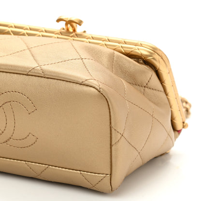 Chanel Metallic Lambskin Quilted My Crush Bag Gold 10 of 11