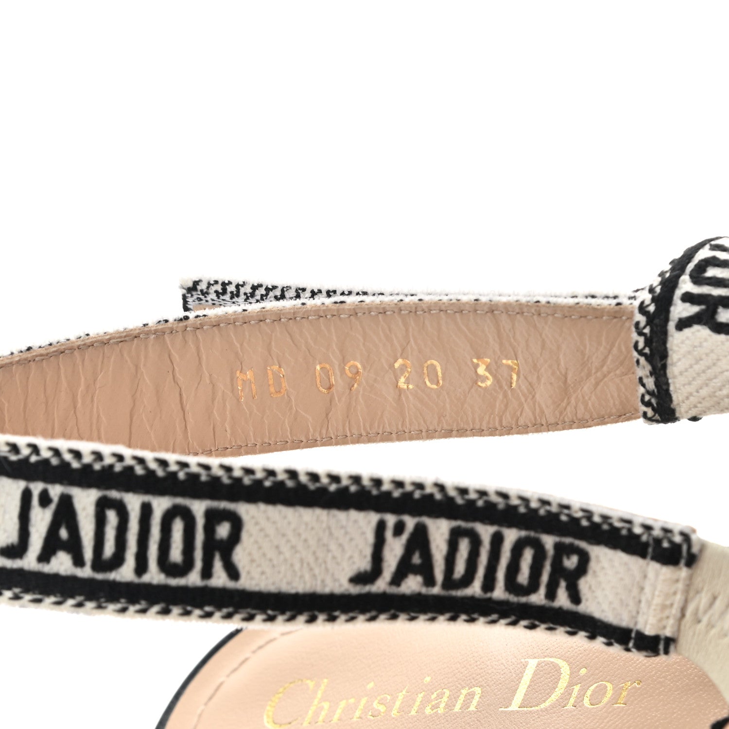 Christian Dior Resille Ribbon J'Adior Slingback Ballet Flats 37 Black 8 of 9