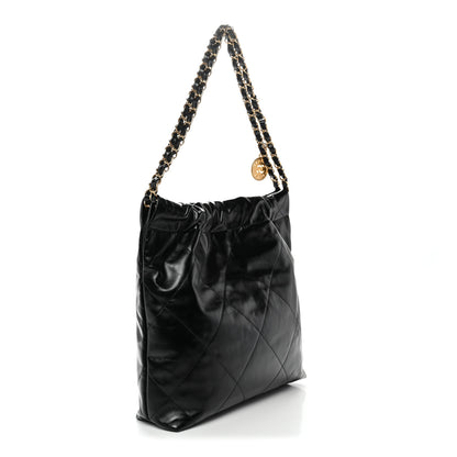 Chanel Shiny Calfskin Quilted Small Chanel 22 Black 4 of 11