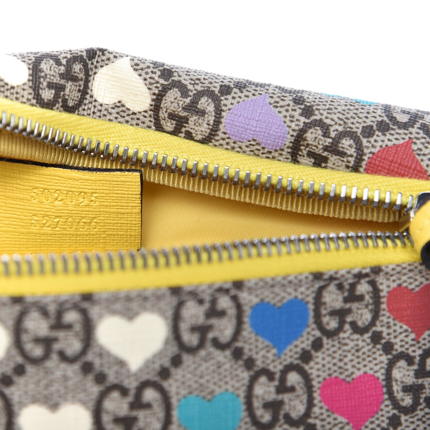 Soft GG Supreme Monogram Hearts Web Childrens Belt Bag Beige Ebony Multicolor Freesia