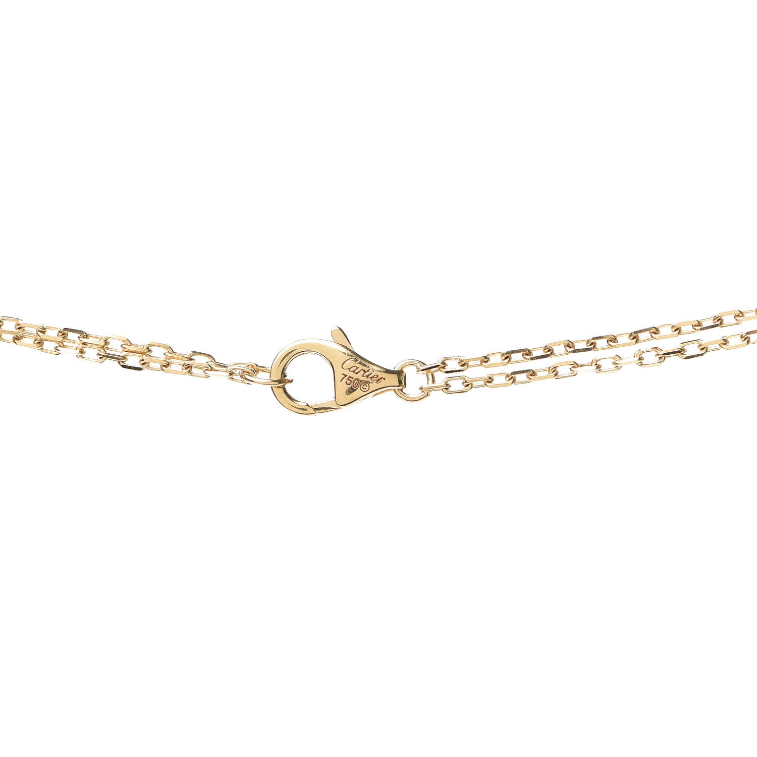 Cartier 18K Yellow Gold 2 Diamond LOVE Necklace 4 of 5