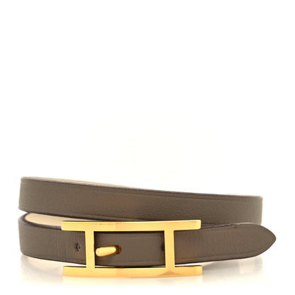 Hermes Swift Behapi Double Tour Bracelet T2 Etoupe Nata 1 of 4