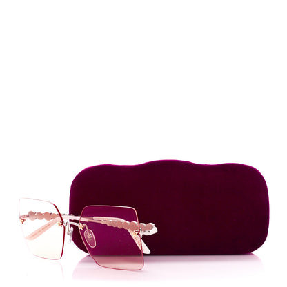 Gucci Crystal Metal Sunglasses GG0644S Gold Silver 8 of 8