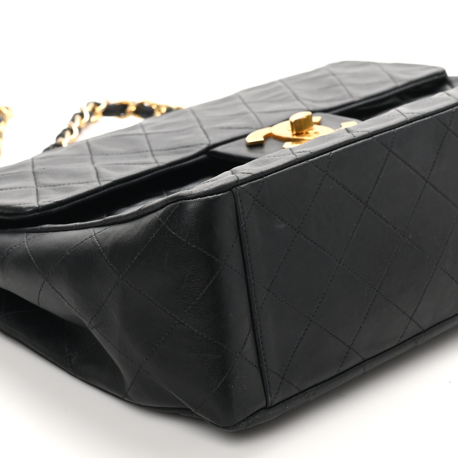 Chanel Lambskin Quilted Jumbo Single Flap Black 10 of 12