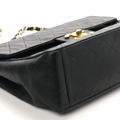 Chanel Lambskin Quilted Jumbo Single Flap Black 10 of 12