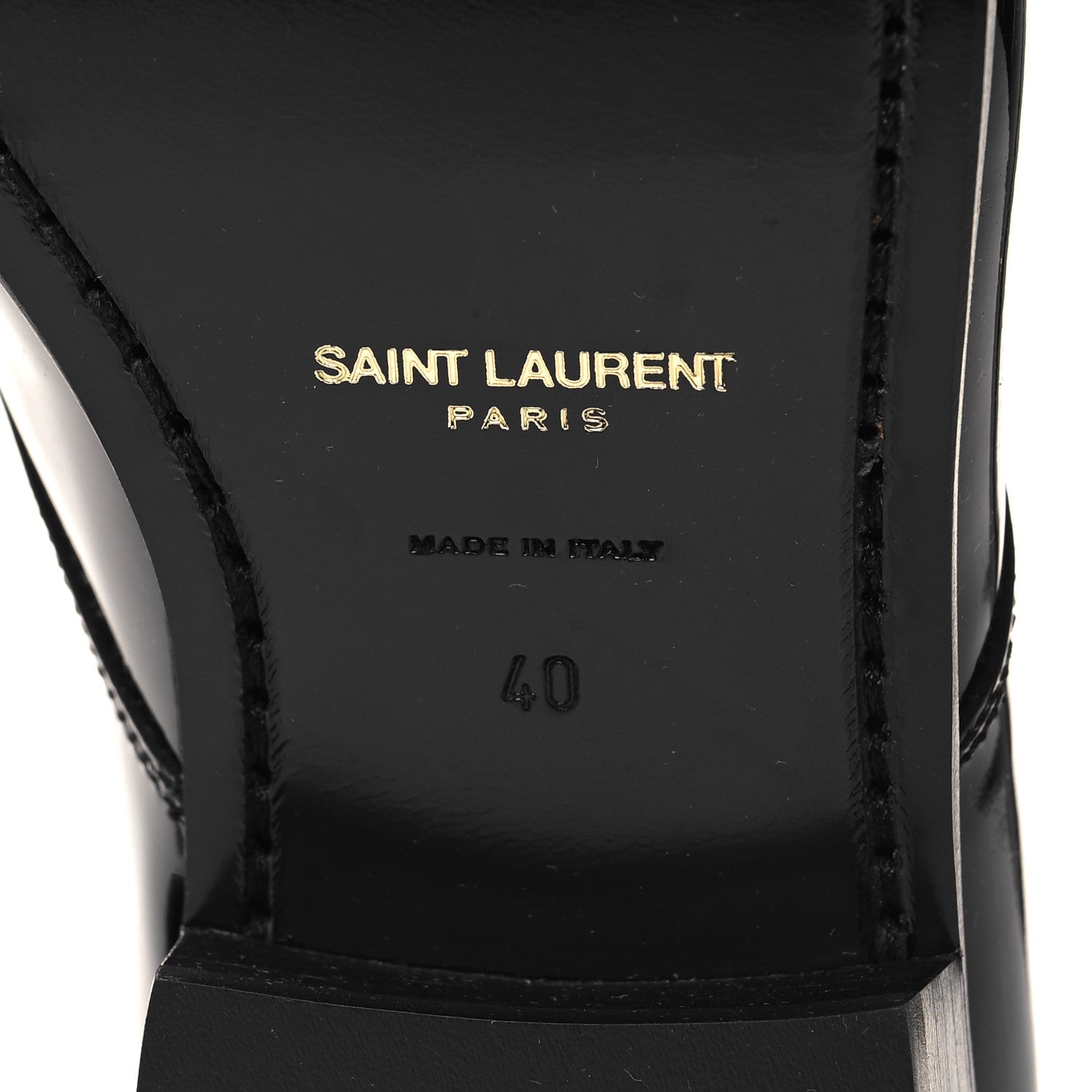 Saint Laurent Patent Baltimora Lace Up Derby Shoes 40 Black 7 of 8