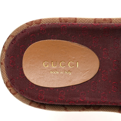 Gucci Canvas GG Monogram Angelina Platform Slide Sandals 36 Beige Ruggine 9 of 13