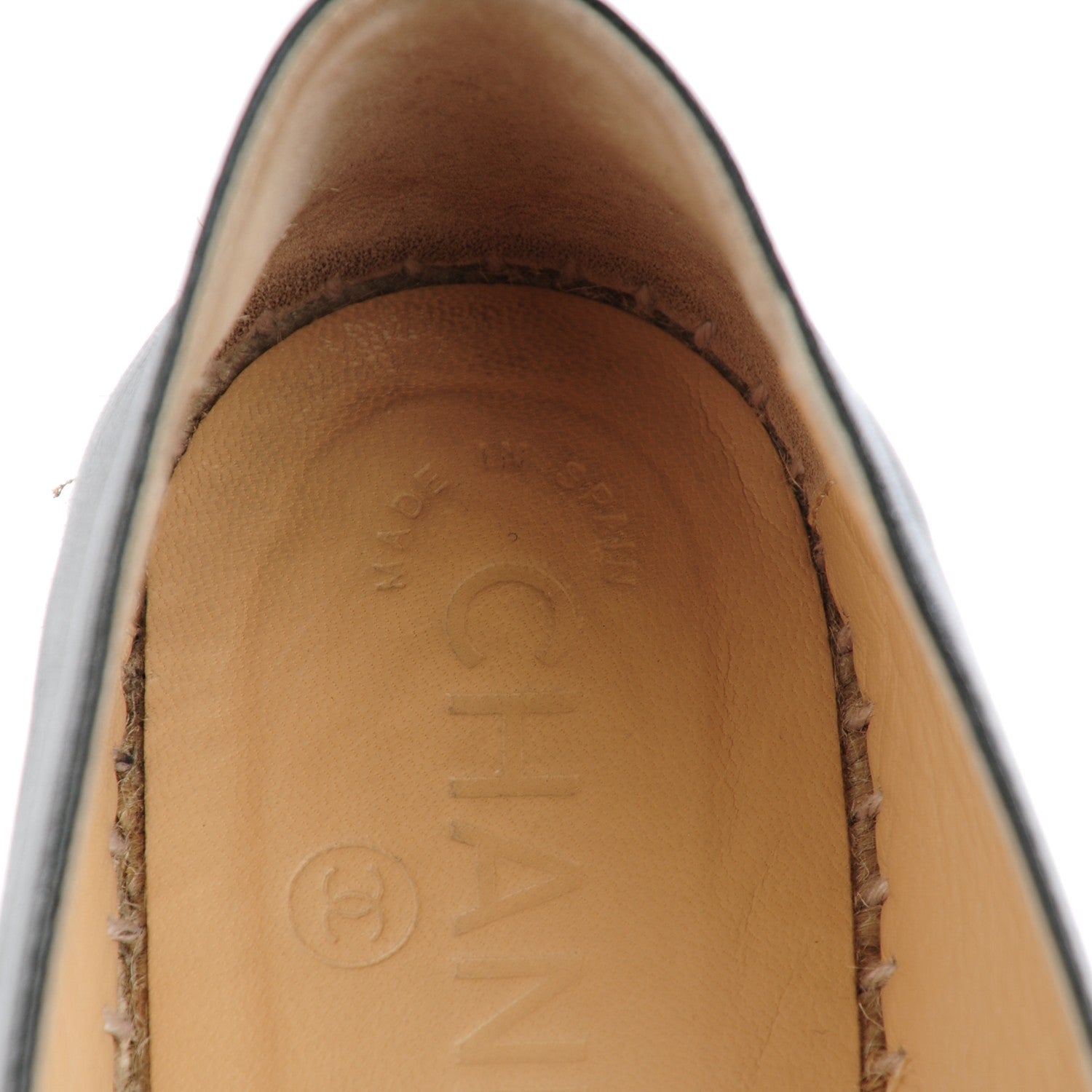 Chanel Lambskin CC Espadrilles 39 Black 7 of 9