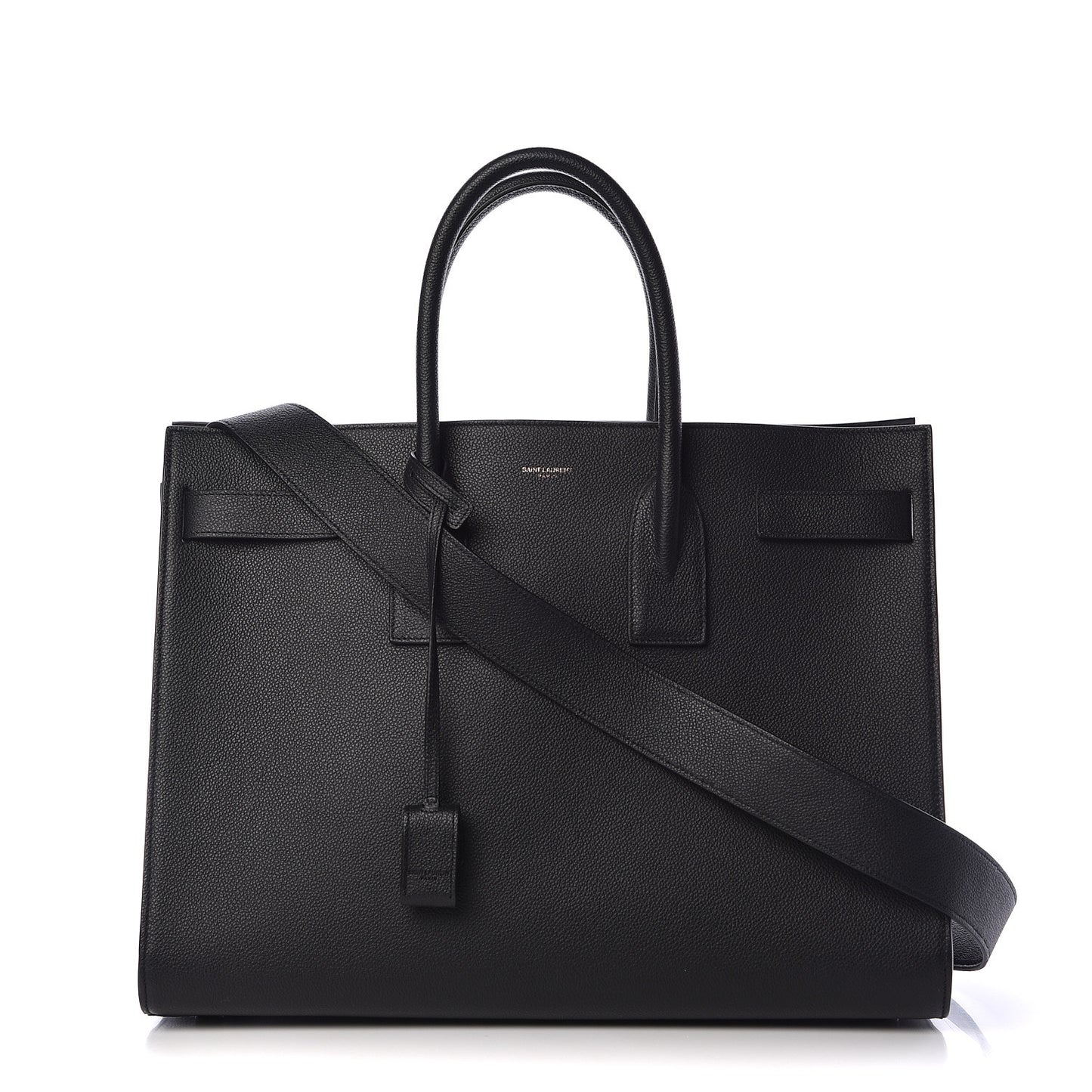 Grained Calfskin Large Sac De Jour Carryall Black