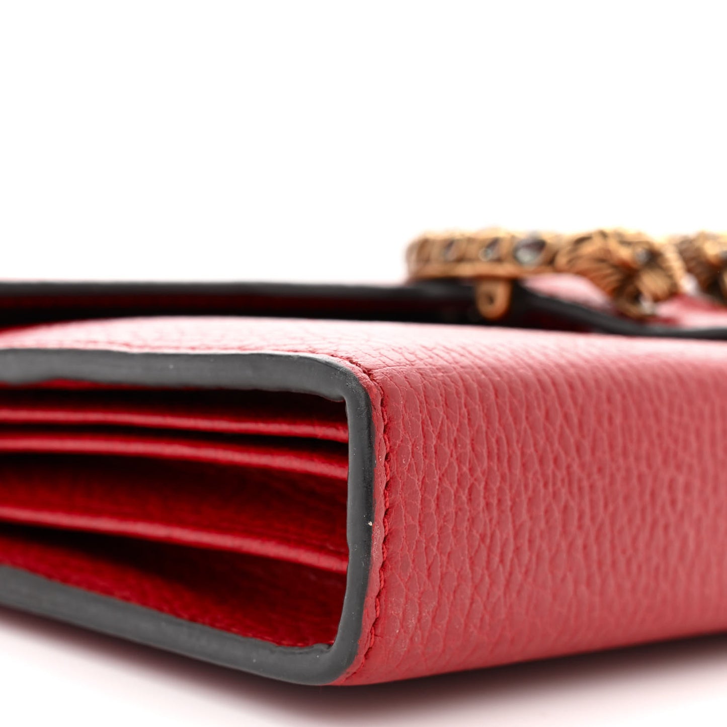 Calfskin Mini Dionysus Chain Wallet Hibiscus Red
