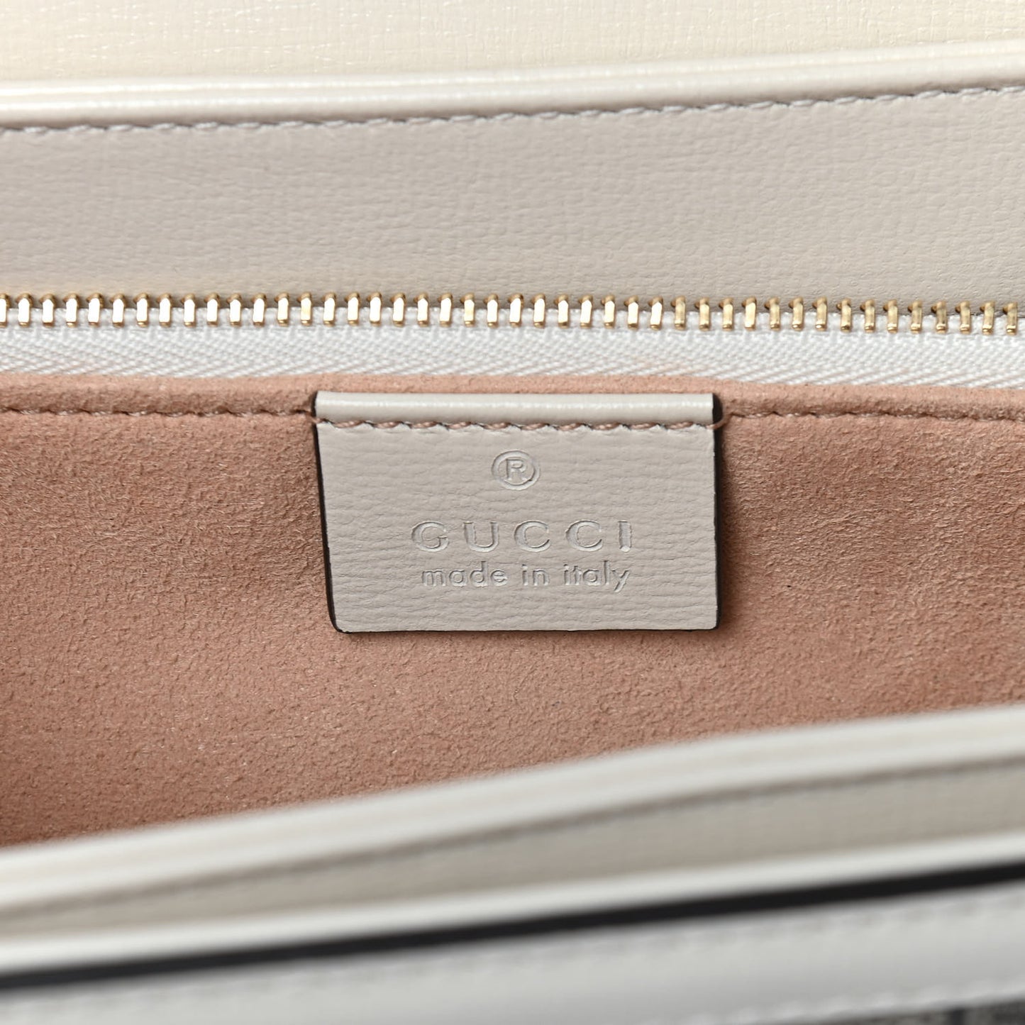 GG Supreme Monogram Horsebit 1955 Shoulder Bag Beige Mystic White