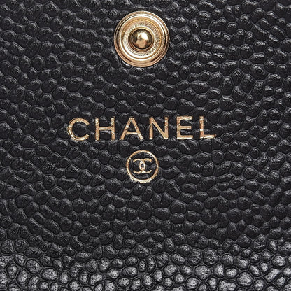 Chanel Caviar Quilted Flap Card Holder Black 6 of 9