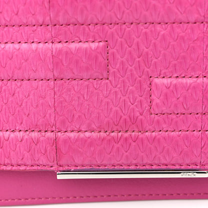 Fendi Snakeskin Tube Wallet on Chain Magenta 13 of 20