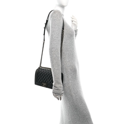 Chanel Caviar Quilted Medium Boy Flap Black 2 of 10