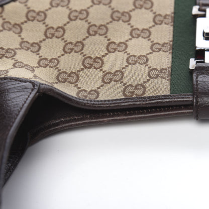 Gucci Monogram Web Jackie O Hobo Dark Brown 9 of 15