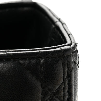 Christian Dior Lambskin Cannage Medium Lady Dior Black 11 of 12