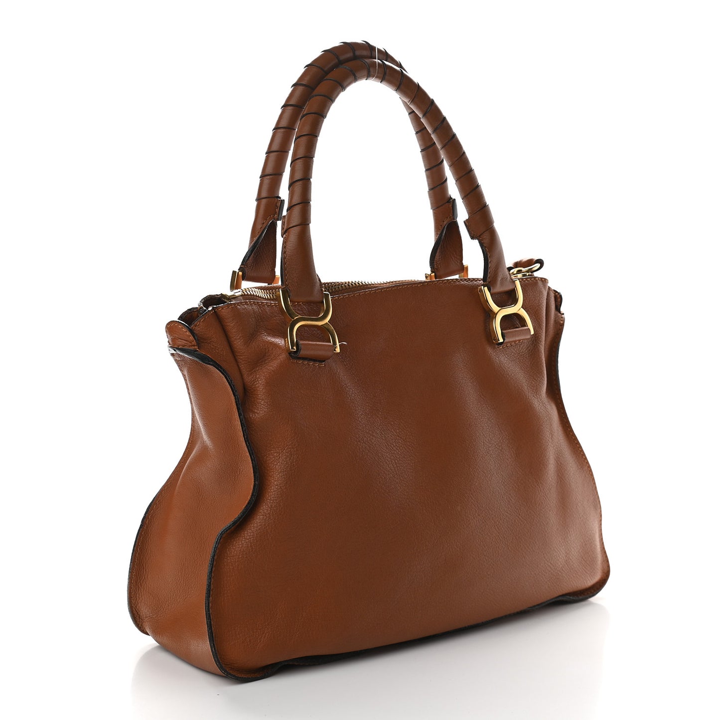 Calfskin Medium Marcie Satchel Tan