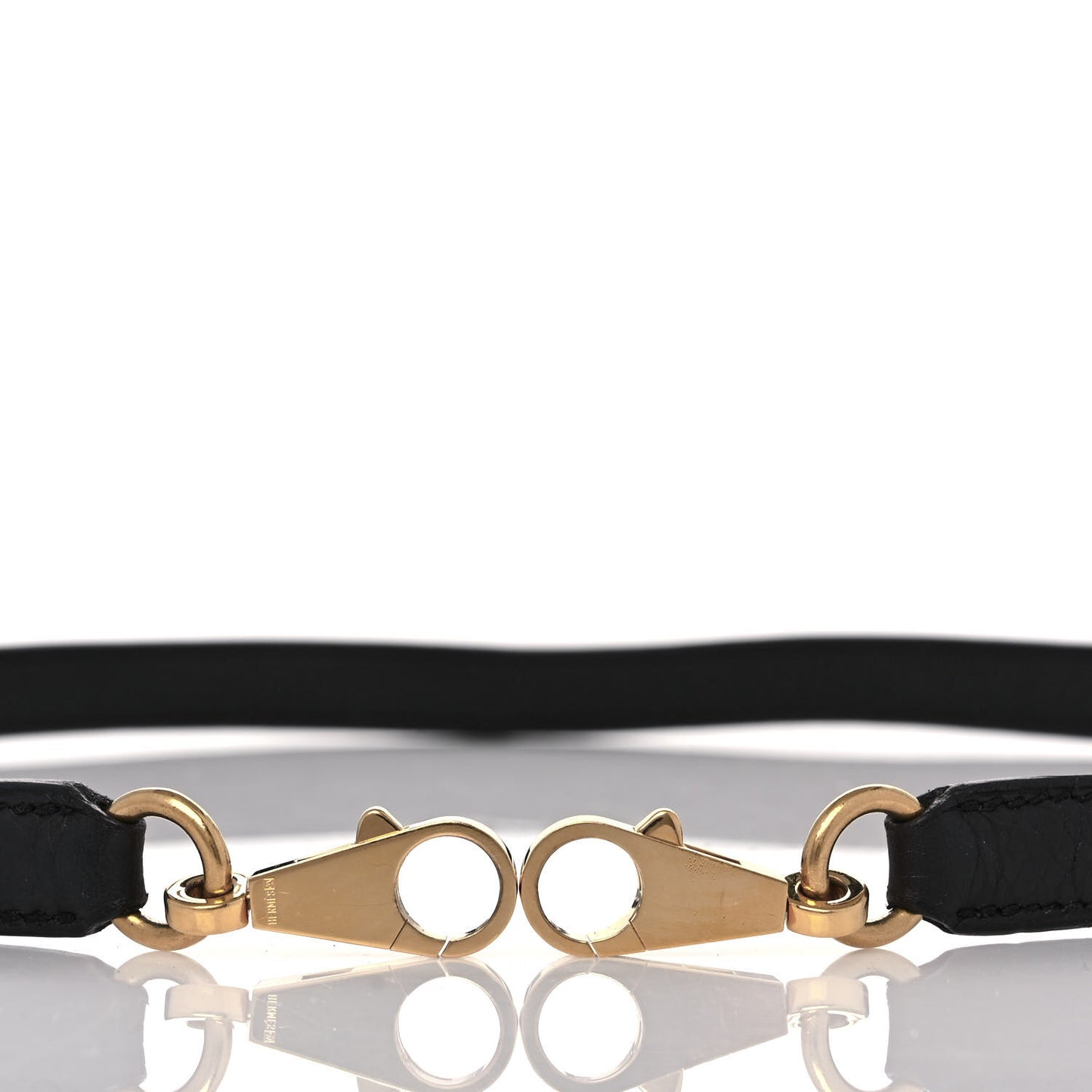 Taurillon Clemence Kelly Shoulder Strap Black