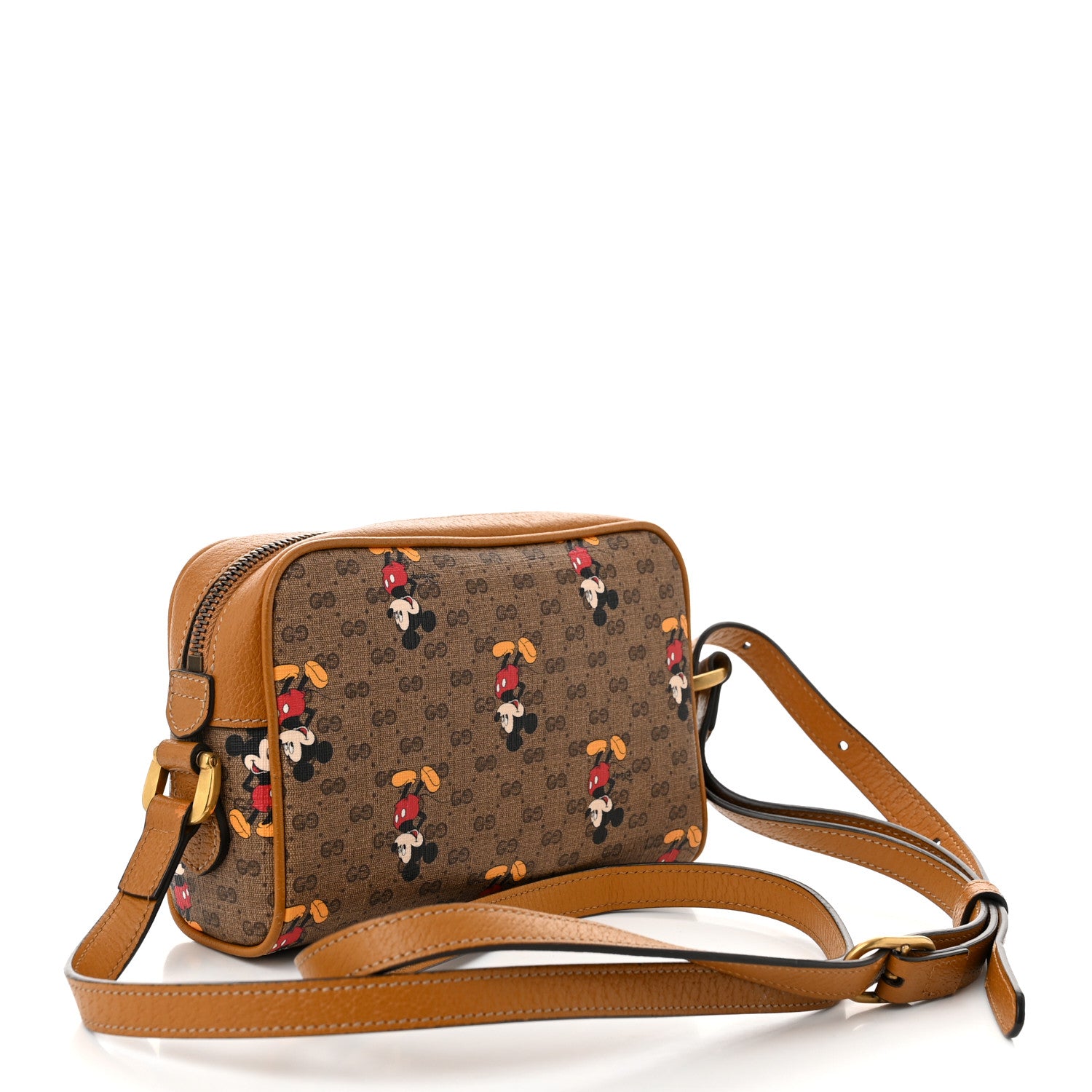 Gucci X DISNEY Mini Vintage GG Supreme Monogram Mickey Mouse Shoulder Bag Beige Vintage Sun Oil 3 of 11