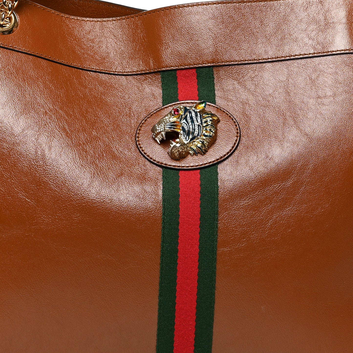 Calfskin Large Rajah Chain Tote Cuir