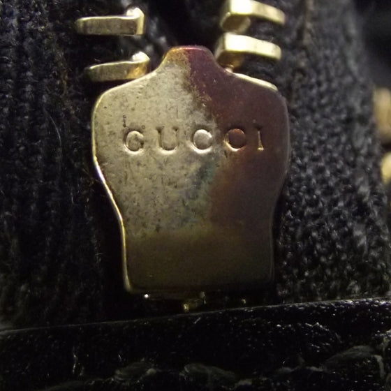 Suede Shearling Guccissima Jolicoeur Tote Black